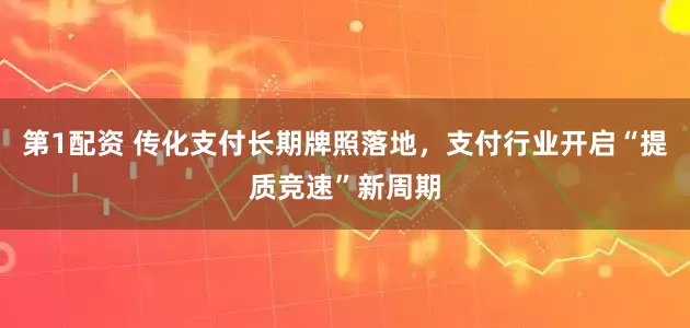 第1配资 传化支付长期牌照落地，支付行业开启“提质竞速”新周期